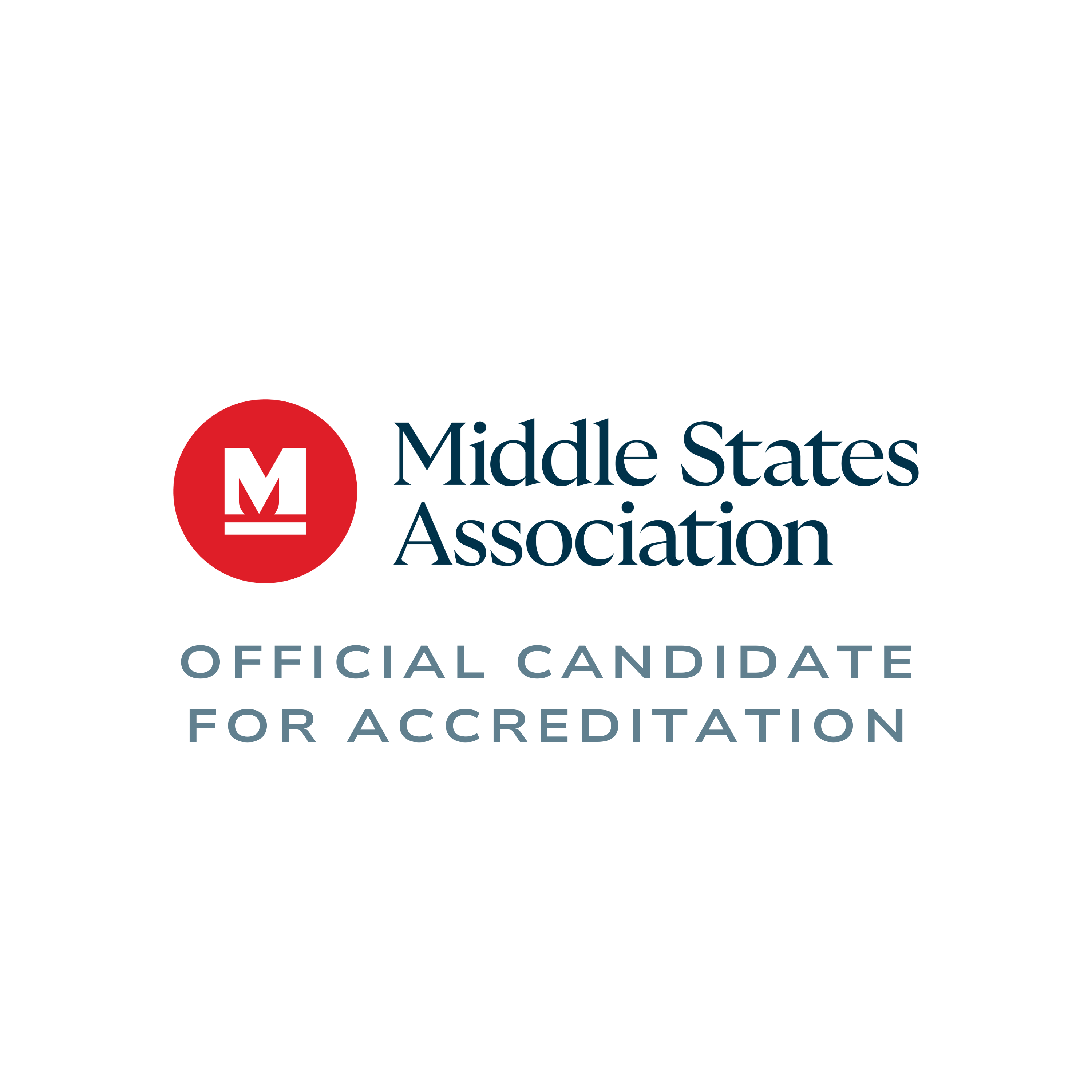 Middle States Association — Official Candidate for Accreditation